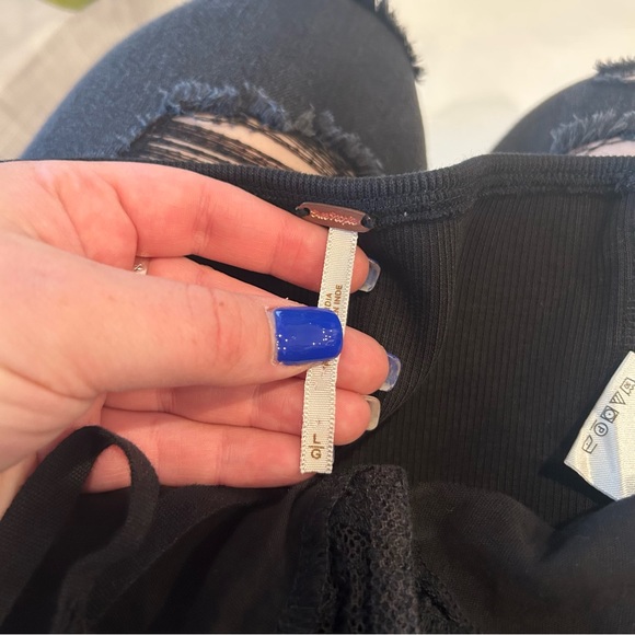 Free People have my heart corset top in black button front crop top lace - Picture 11 of 11